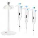 DLAB MicroPette Plus SET1 3 Adet Otomatik Pipet ve 6'lı Stand Komple 0.5-10, 10-100, 100-1000 μl  Pipet Uçları Dahildir