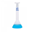 ISOLAB Balon Joje - Trapezoidal - Şeffaf - A Kalite - Grup Sertifikalı - Mavi Skala - 1 ml - NS 7/16