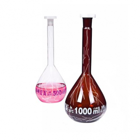 ISOLAB Balon Joje - Yüzey Kaplı - Standart - Amber - A Kalite - Grup Sertifikalı - Beyaz Skala - 5 ml - NS 10/19 / (1 Adet)
