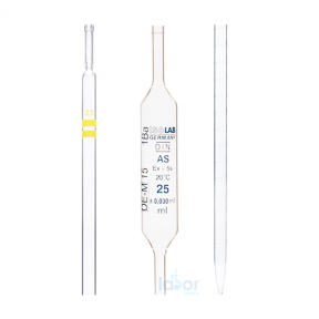 ISOLAB Pipet - Cam - Bullu - As Kalite - Grup Sertifikalı - Mavi Skala - 50 ml - (1 Adet)