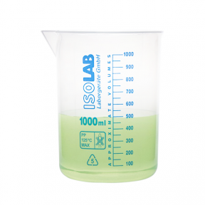 ISOLAB Beher - P.P - Kısa Form - Mavi Skala - 250 ml