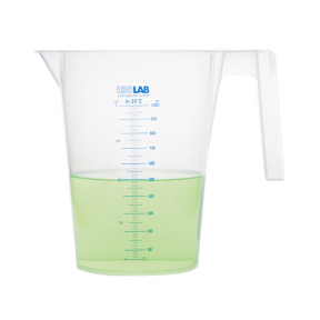 ISOLAB Beher - Kulplu - P.P - Kısa Form - Mavi Skala - 250 ml / 120 °C Sıcaklık Dayanımı