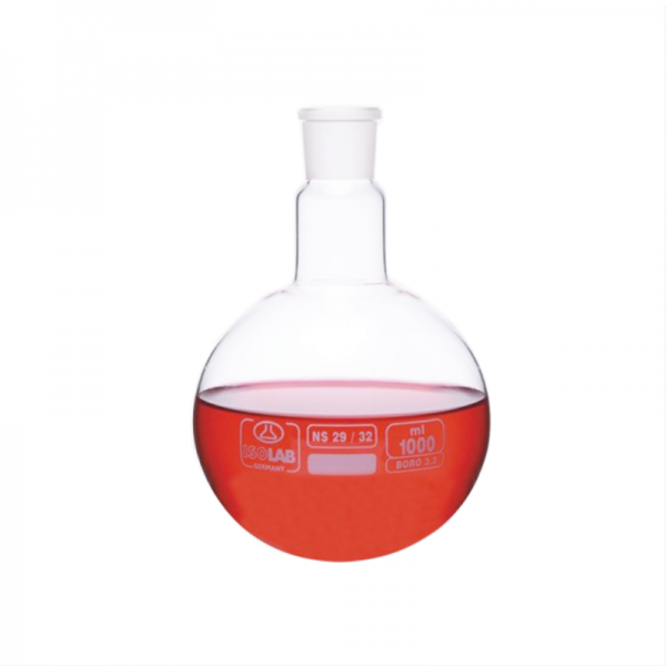 ISOLAB Balon - Cam - Dibi Yuvarlak - Şilifli - 1000 ml - NS24/29