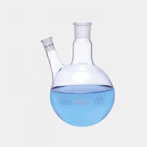 ISOLAB Balon - Dibi Yuvarlak - 2 Boyunlu - Yan Dişi Şilif - Merkez Boyun : NS 29/32 - Yan Dişi Şilif : NS 19/26 - 2000 ml