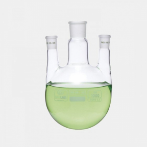 ISOLAB Balon - Dibi Yuvarlak - 3 Boyunlu - Paralel Yan Boyun - Merkez Boyun : NS 29/32 - Yan Boyun(Lar) : NS 19/26 - 1000 ml