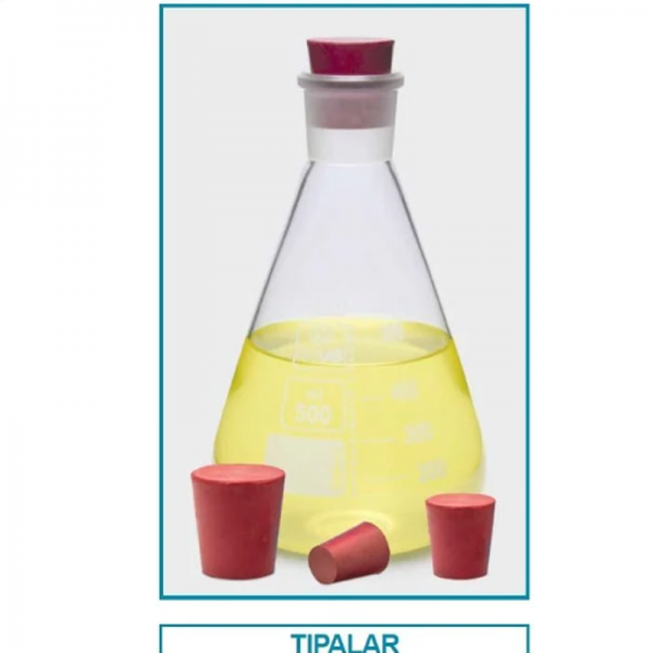 ISOLAB Tıpa - Kauçuk - 36,0 x 44,0 mm Çap - 40 mm H - 10 Adet/Paket