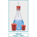ISOLAB Tıpa - Kauçuk - Delikli - 10,5 x 14,5 mm Çap - 20 mm H - 1 Adet