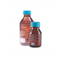 ISOLAB Şişe - Borosilikat Cam - Amber - Vidalı Kapaklı - 10000 ml