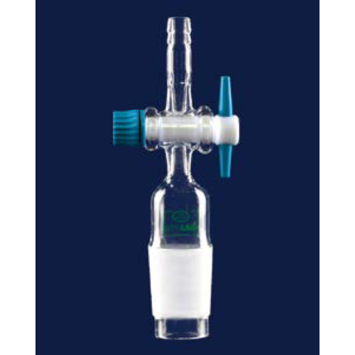 ISOLAB Adaptör - Düz - Musluklu - Çap 8 mm - Erkek Şilif : NS 14/23