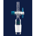 ISOLAB Adaptör - Düz - Musluklu - Çap 10 mm - Erkek Şilif : NS 29/32