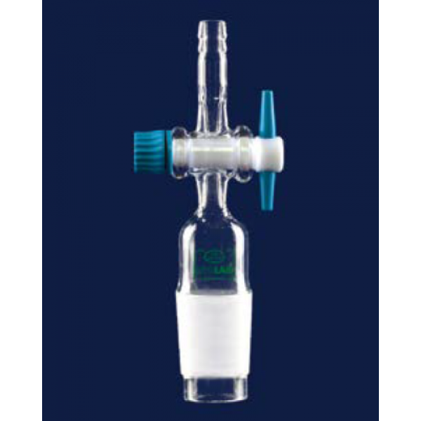 ISOLAB Adaptör - Düz - Musluklu - Çap 10 mm - Erkek Şilif : NS 29/32