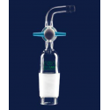 ISOLAB Adaptör - Eğimli - Musluklu - Çap 10 mm - Erkek Şilif : NS 29/32