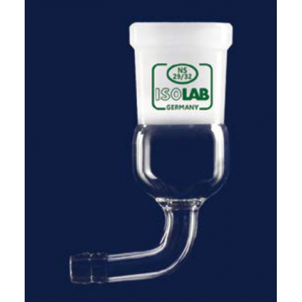 ISOLAB Adaptör - Eğimli - Musluksuz - Çap 8 mm - Dişi Şilif : NS 14/23