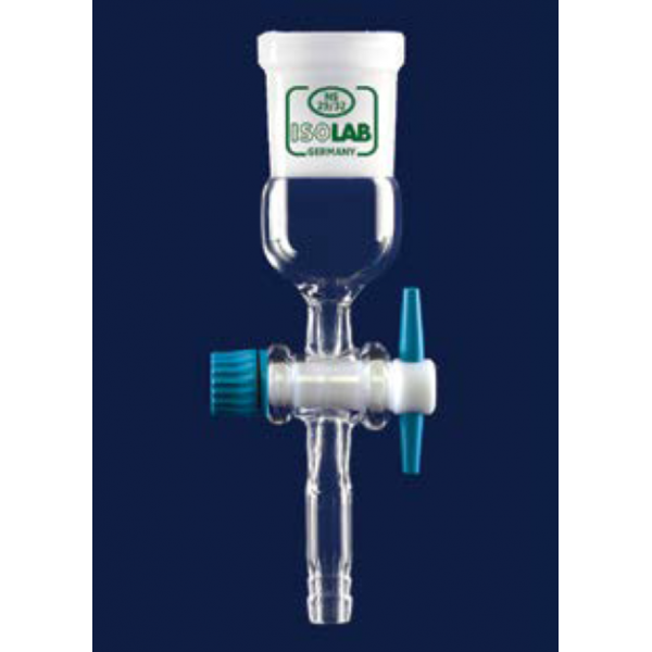 ISOLAB Adaptör - Düz - Musluklu - Çap 10 mm - Dişi Şilif : NS 29/32