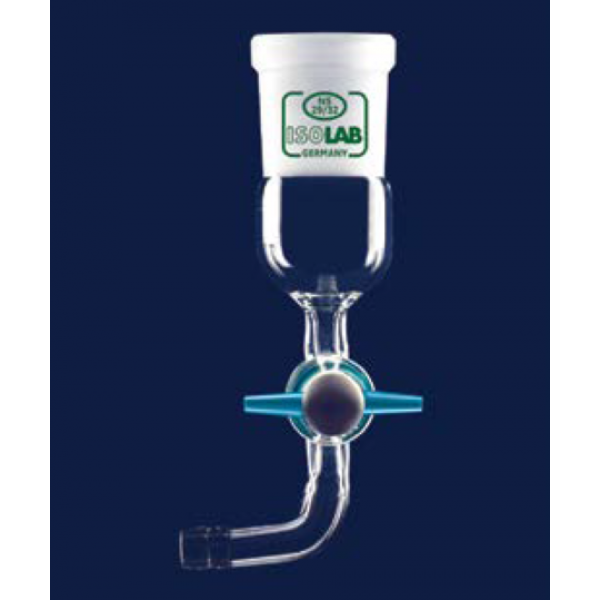 ISOLAB Adaptör - Eğimli - Musluklu - Çap 8 mm - Dişi Şilif : NS 14/23