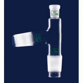 ISOLAB Destilasyon Başlığı - Standart Başlık - Dişi Şilif NS 14/23 - Erkek Şilif NS 14/23 - Açılı Erkek Şilif NS 14/23