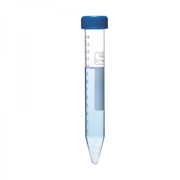 ISOLAB Tüp - Santrifüj - P.P - Vidalı Kapaklı - 15 ml - Dna/Rna Free - Gamma Steril - 50 Adet / Tekli Ambalaj