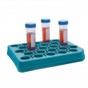 ISOLAB Tüp Standı - P.P - Bas & Bırak Model - 15 ml Tüpler İçin - Mavi