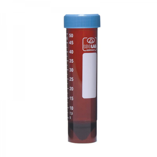ISOLAB Tüp - Santrifüj - Amber - P.P - Vidalı Kapaklı - 50 ml - Dna/Rna Free - Etekli - Steril