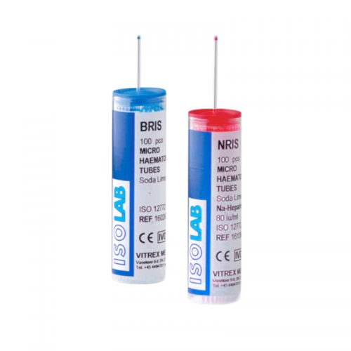 ISOLAB Mikrohematokrit Tüp - 75 mm - (Heparinsiz) - 100 Adet/Paket